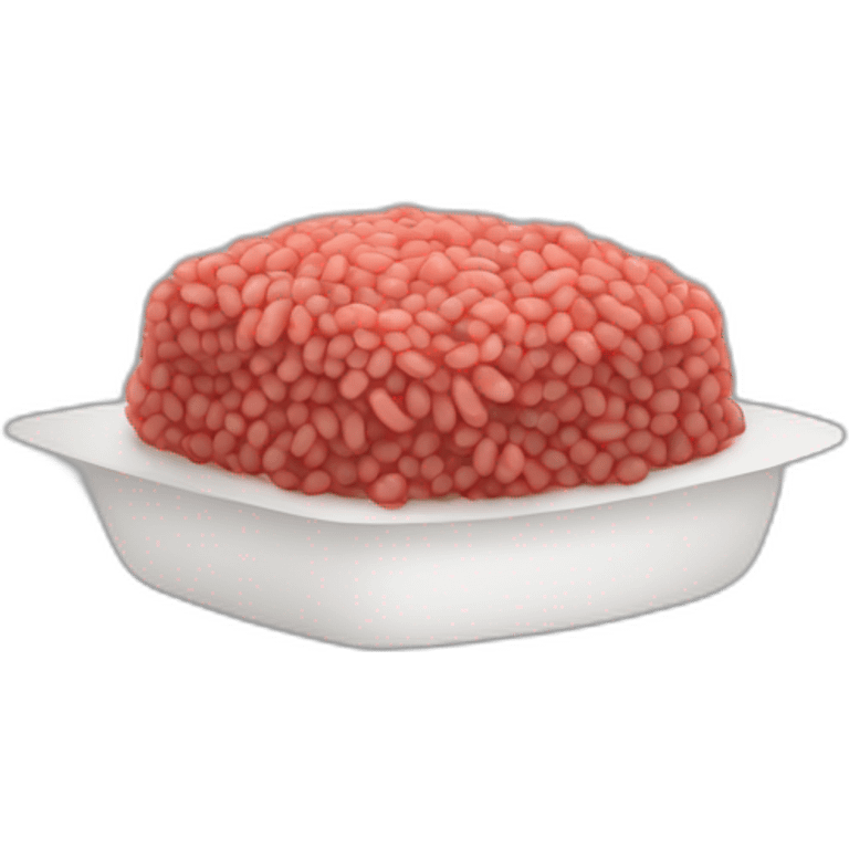 Flat Raw mince emoji