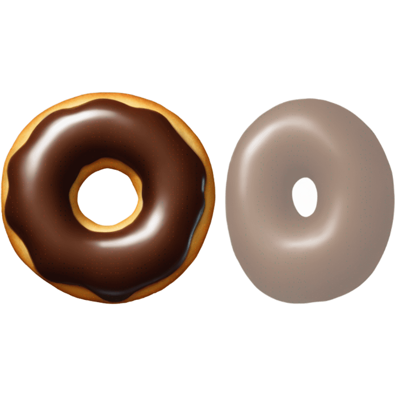 Chocolate glazed donut emoji