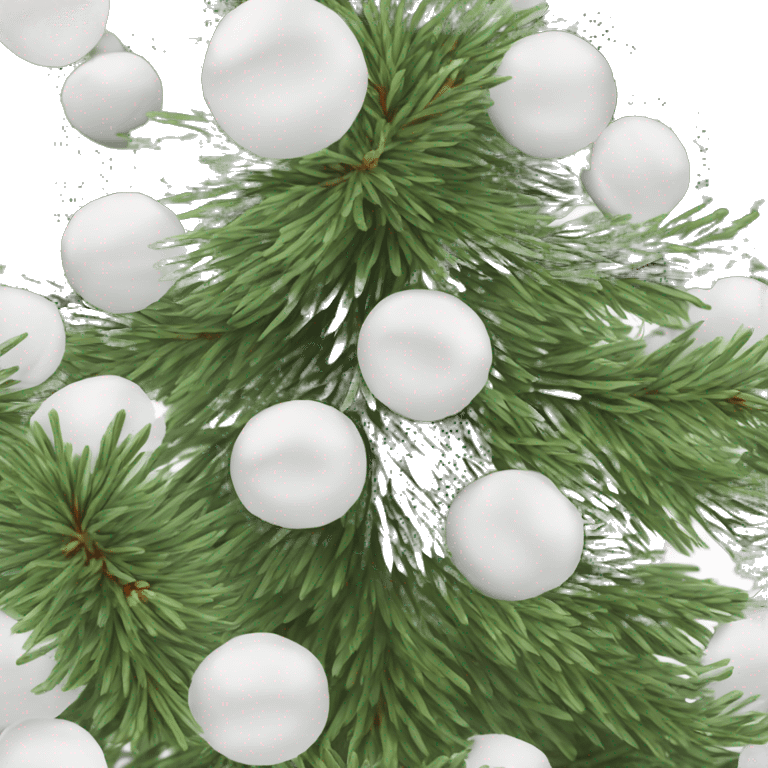 Realistic isolated off white fir christmas tree   emoji