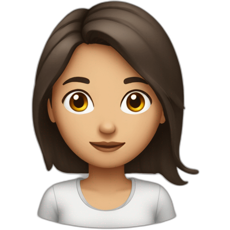 fille brune emoji