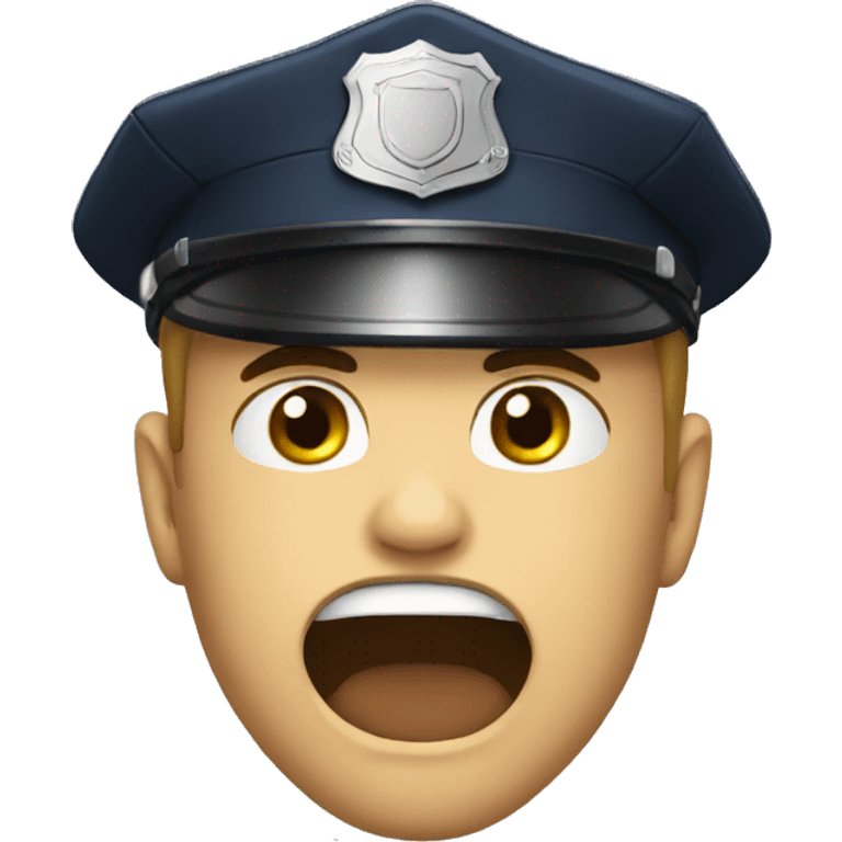 police man shocked emoji