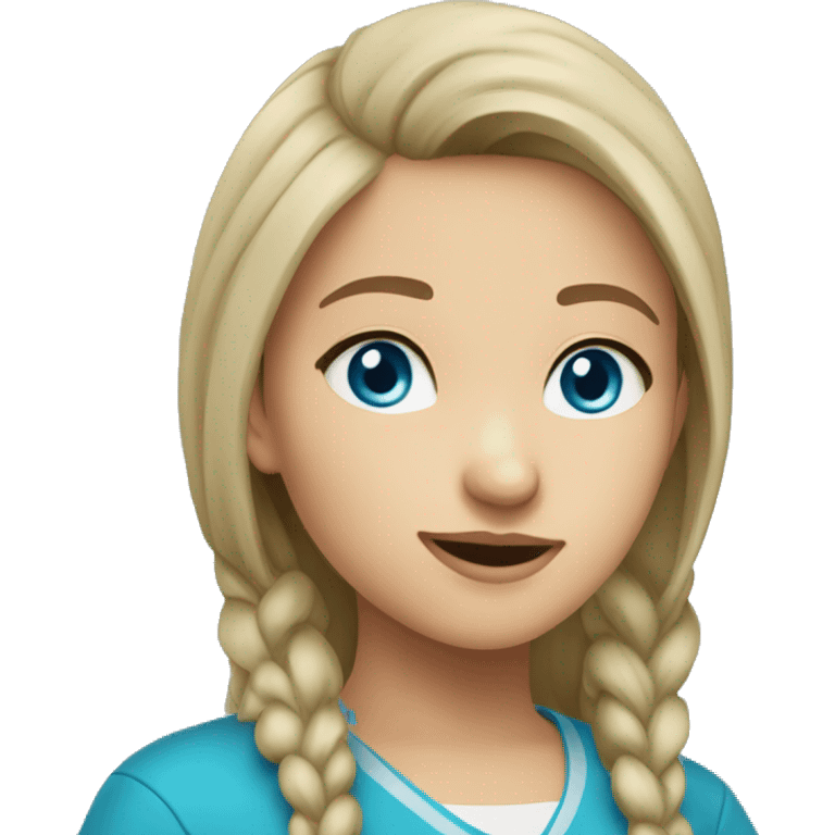 Kazakh-student-girl-blue eyes-casual clothes emoji