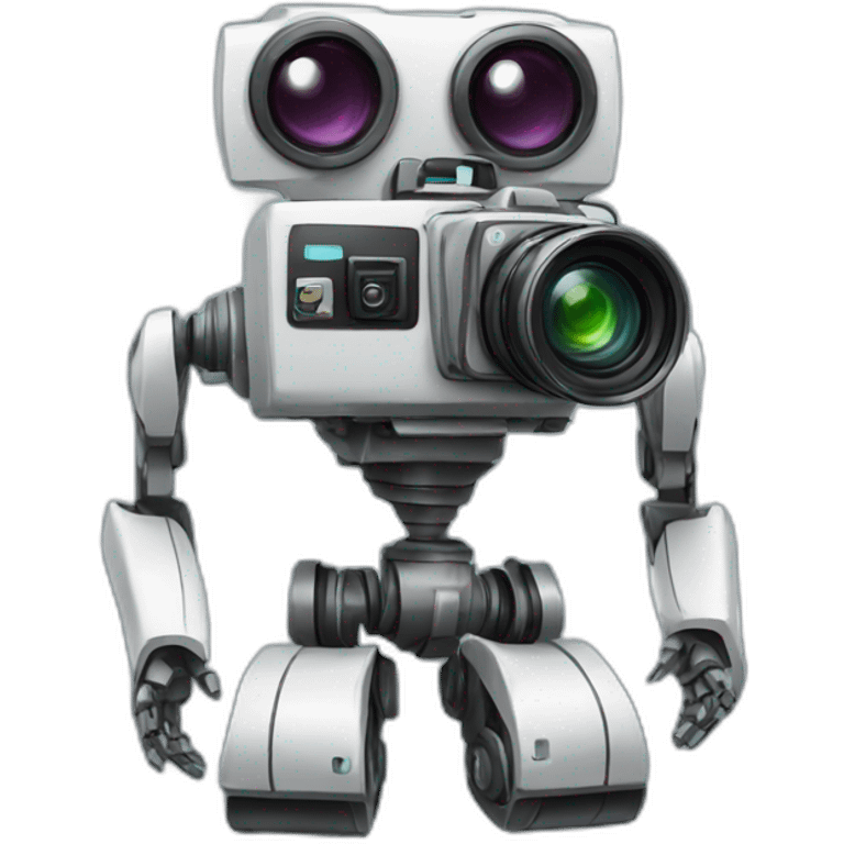 robot with a camera emoji