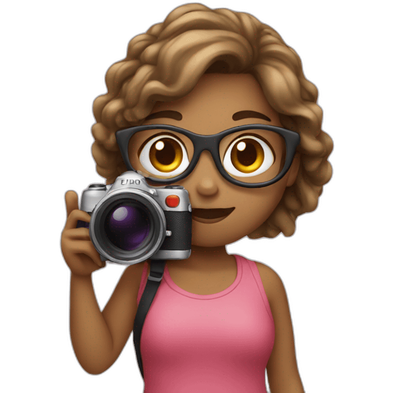 Girl with camera emoji