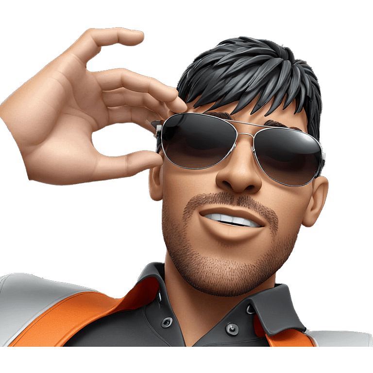 stylish man with sunglasses emoji