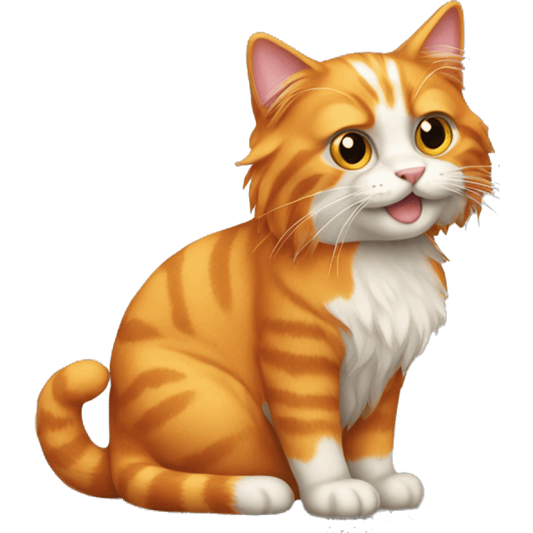 a longhair orange cat emoji