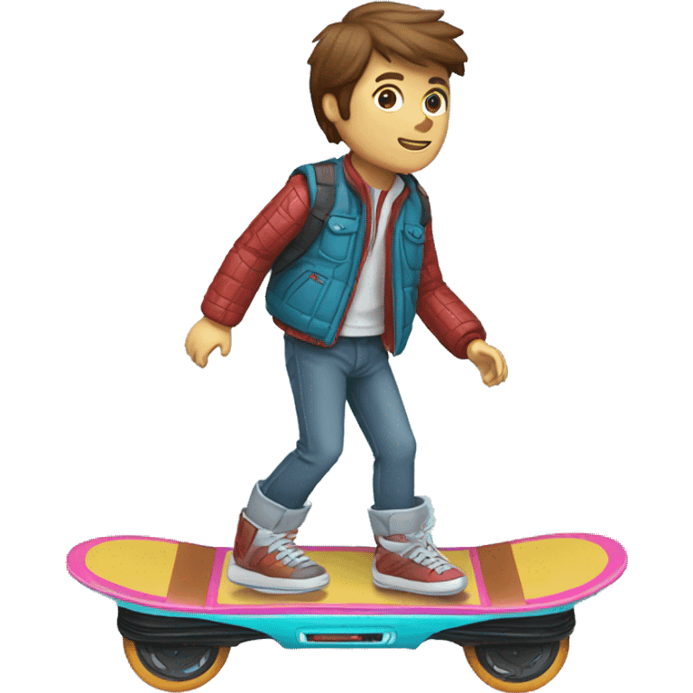 marty mcfly on hoverboard emoji