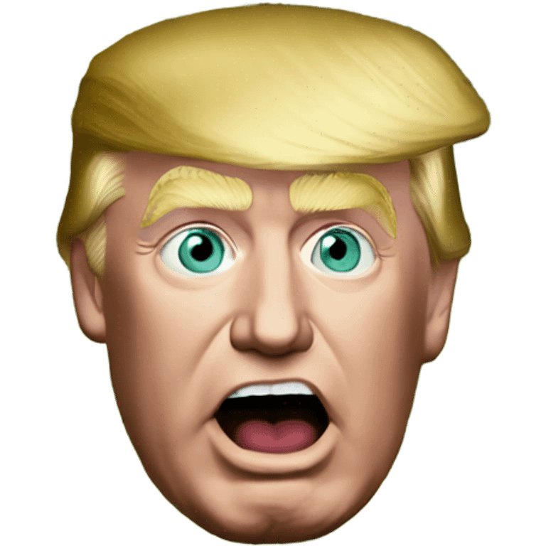 Donald trump with money symbols instead of eyes emoji