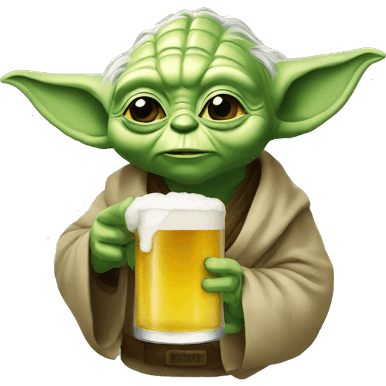 Yoda drink beer emoji