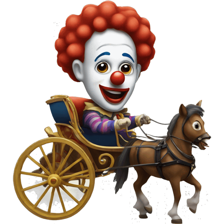 clown in a carriage emoji