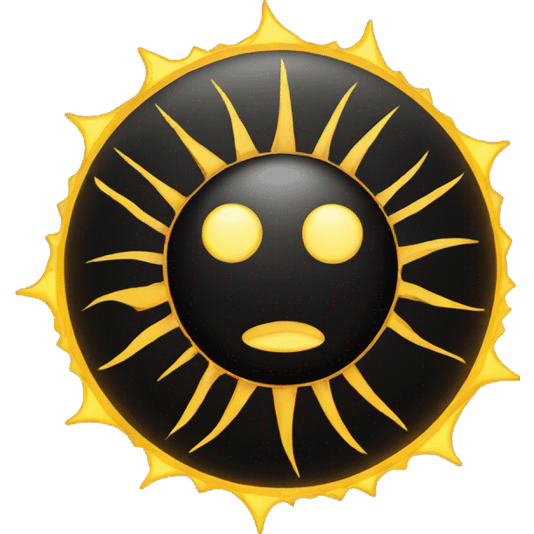 Black Sun Solar symbol emoji