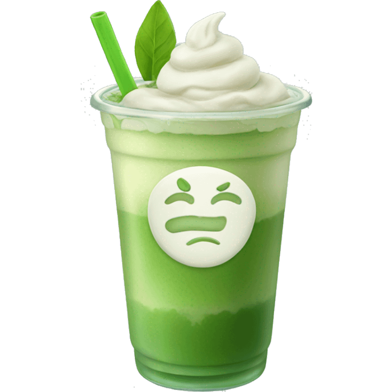 Iced matcha latte  emoji