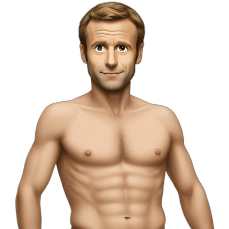 macron naked emoji