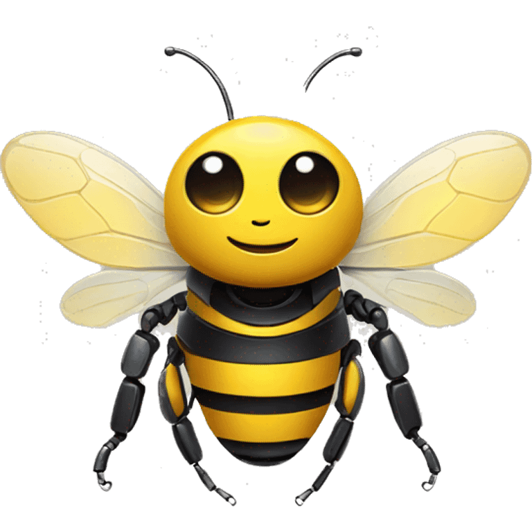 robot bee cute smile emoji