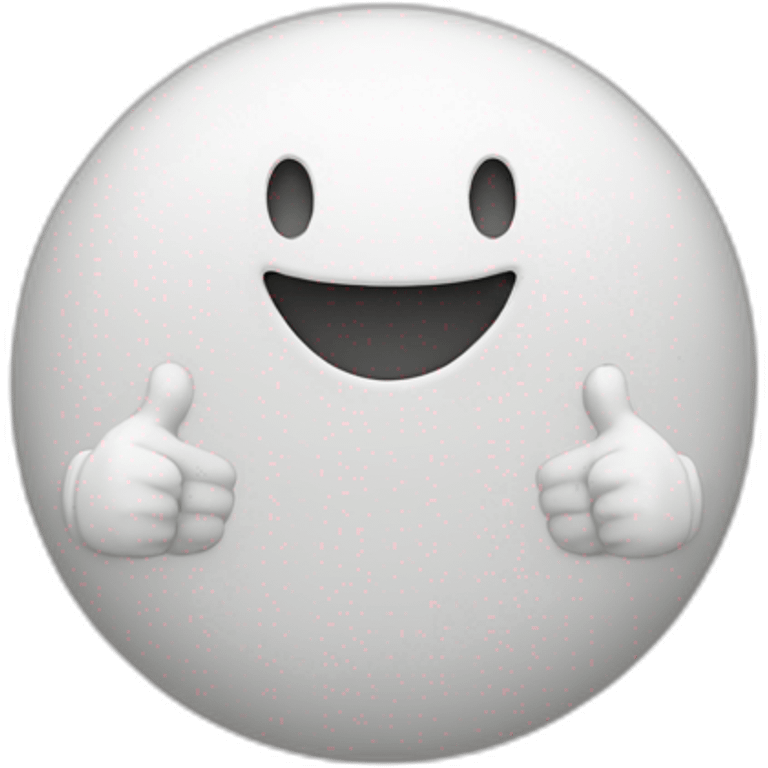 a blob is smiling with both hands thumbs up emoji