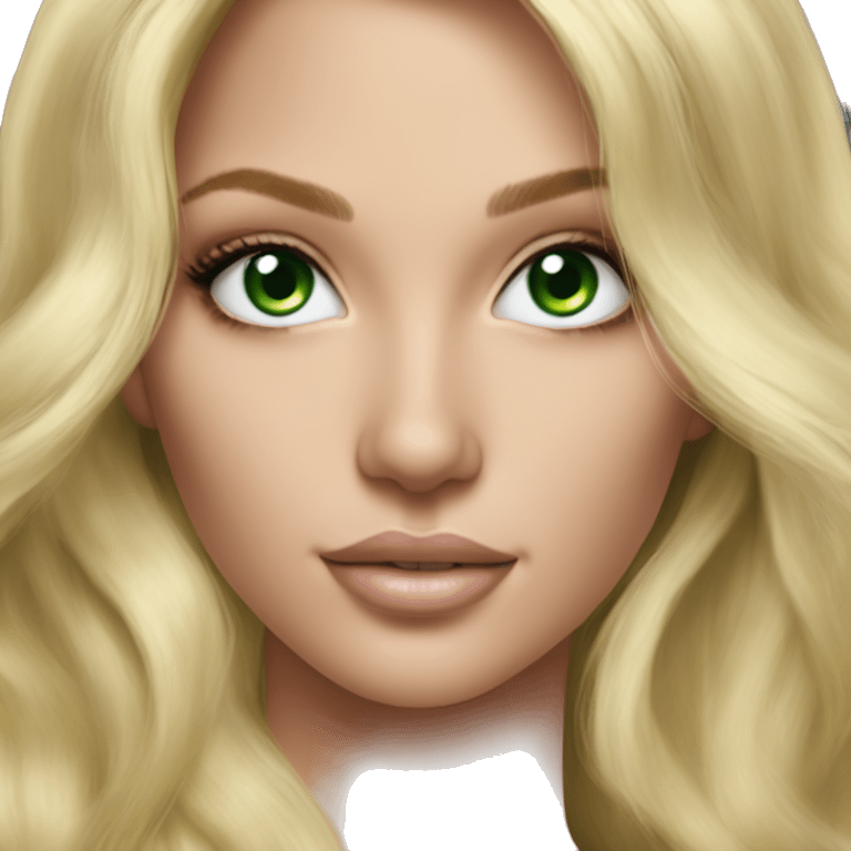 Realistic victoria secret model blonde green eyes  emoji