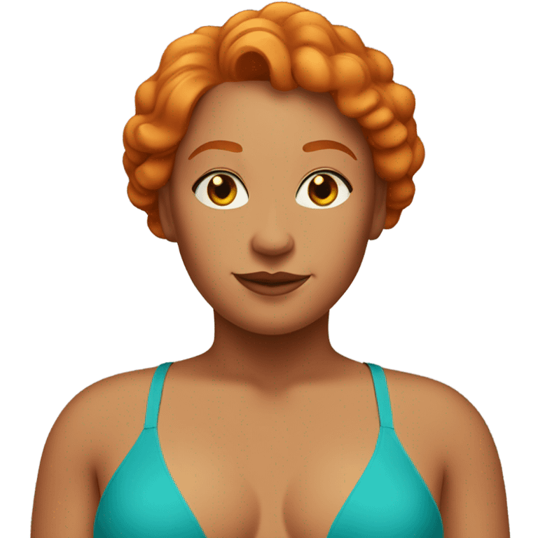 big lady bikini ginger white emoji