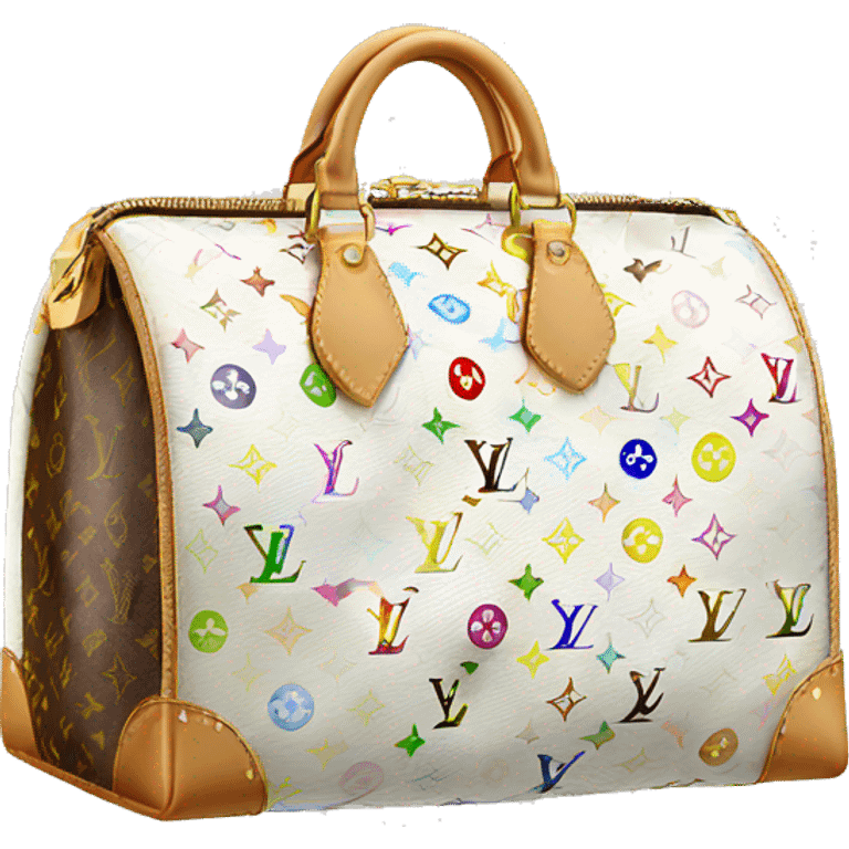 Louis Vuitton bag white emoji