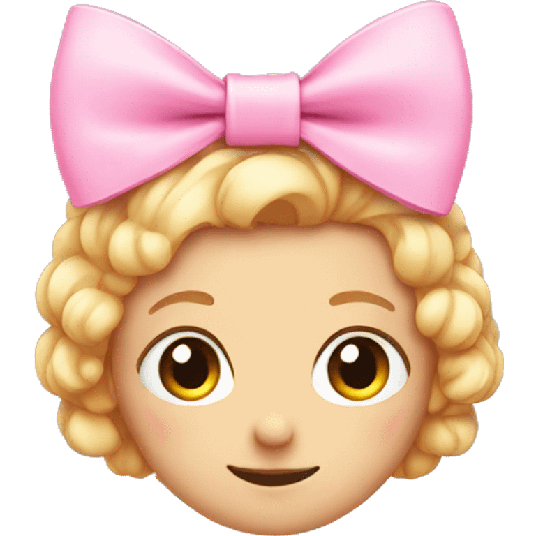 A cute pink bow emoji