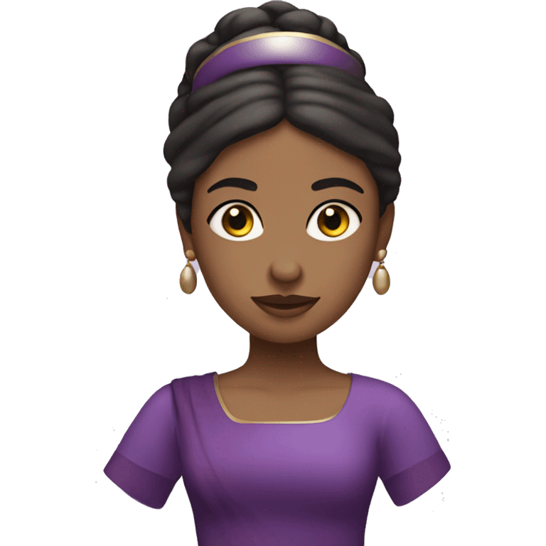 Pilate girl with purple outfit emoji