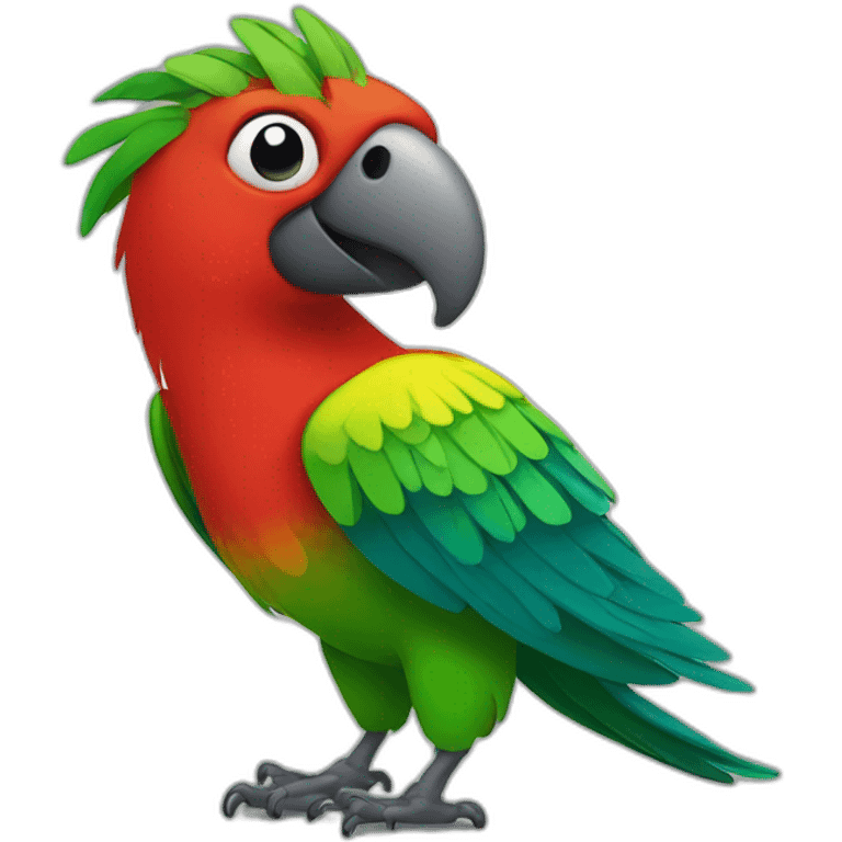 dancing parrot head emoji