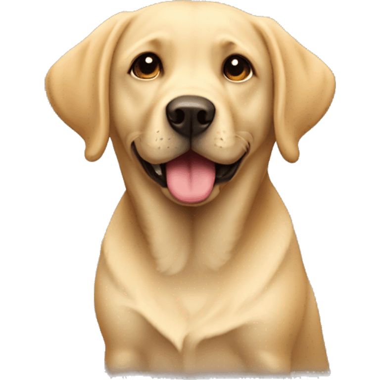 Cute Labrador standing up blonde emoji