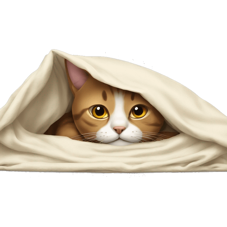 cat under the sheets emoji