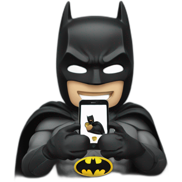 batman holding phone to camera emoji