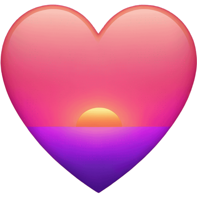 Sunset heart  emoji