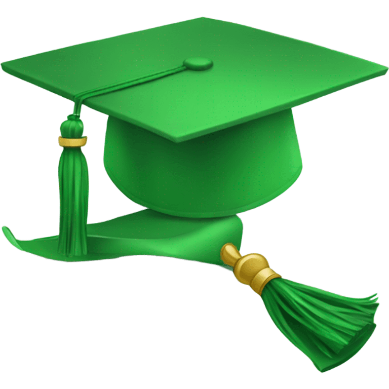 Green  graduation cap emoji