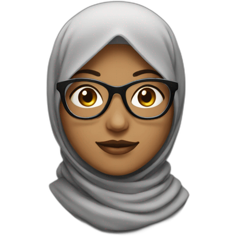 Hijab girl with glasses  emoji