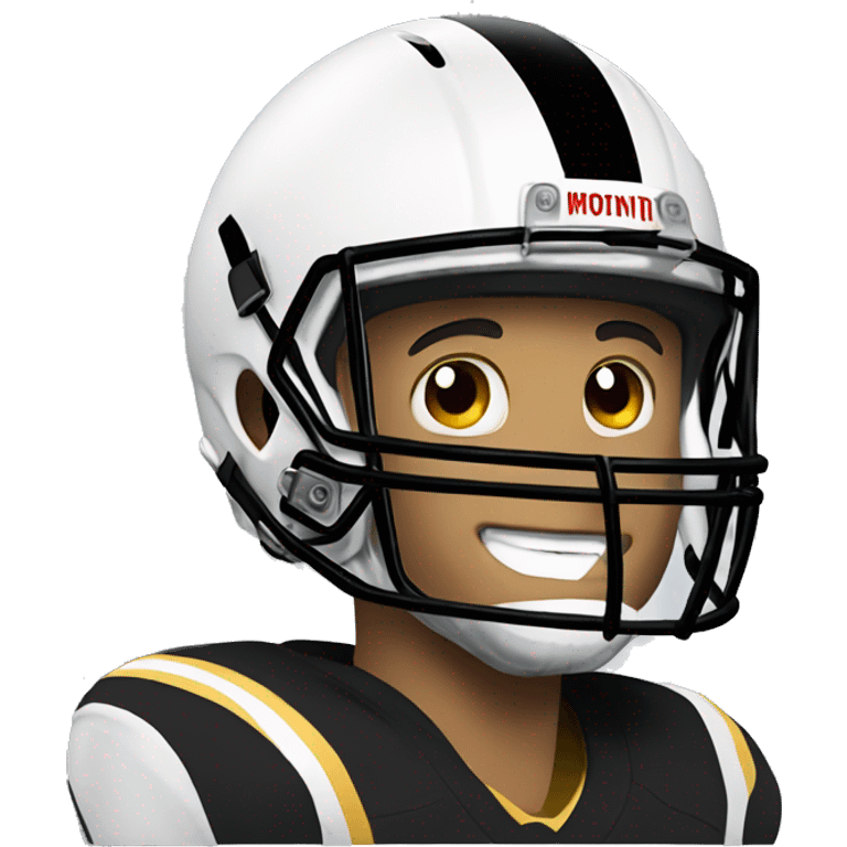 Bo Nix with helmet off emoji