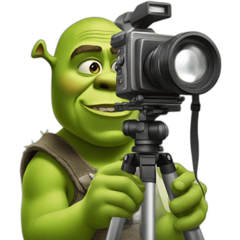 shrek filming with a camera  emoji