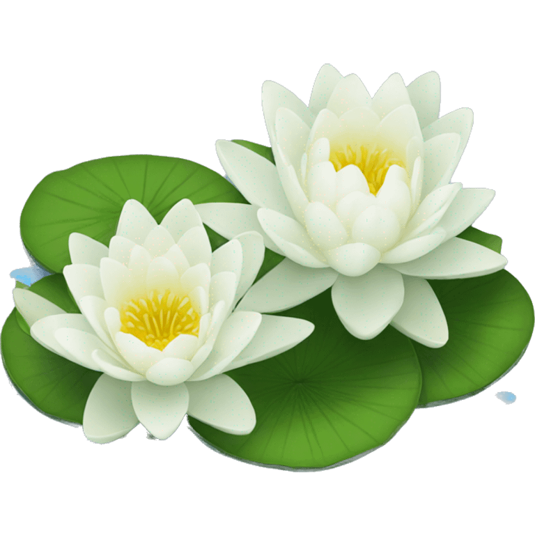 white water lilies emoji