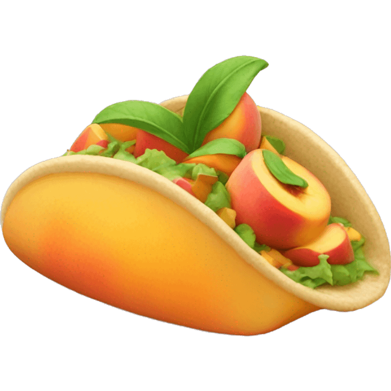 Peach taco emoji