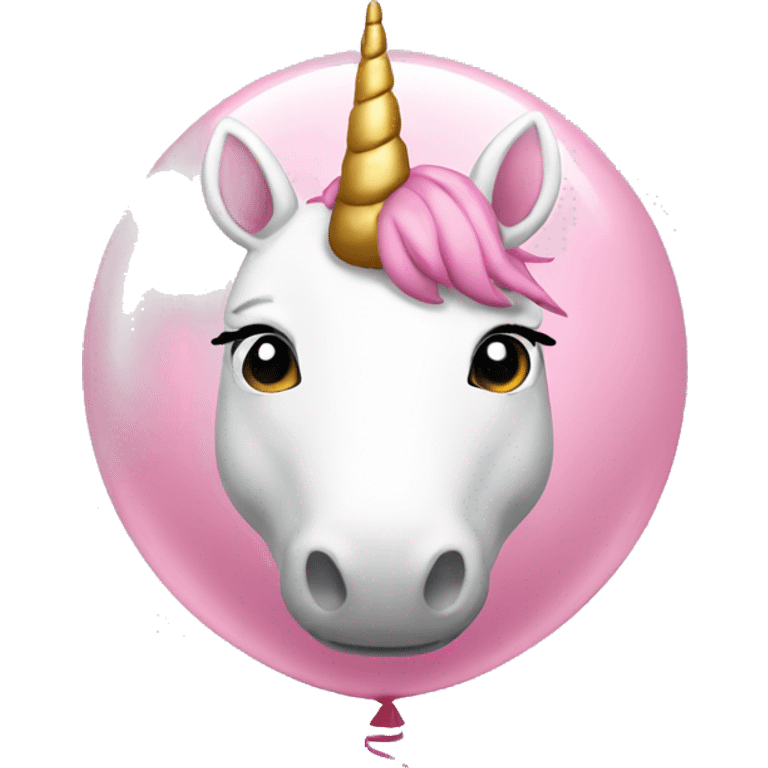 Light pink unicorn balloon  emoji