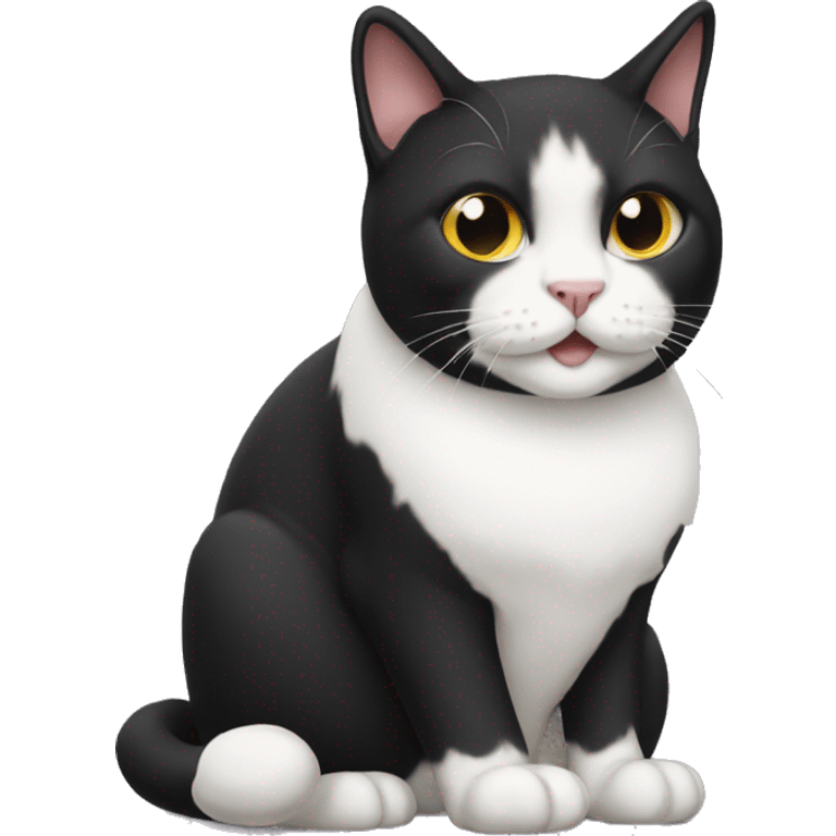 Tuxedo cat emoji