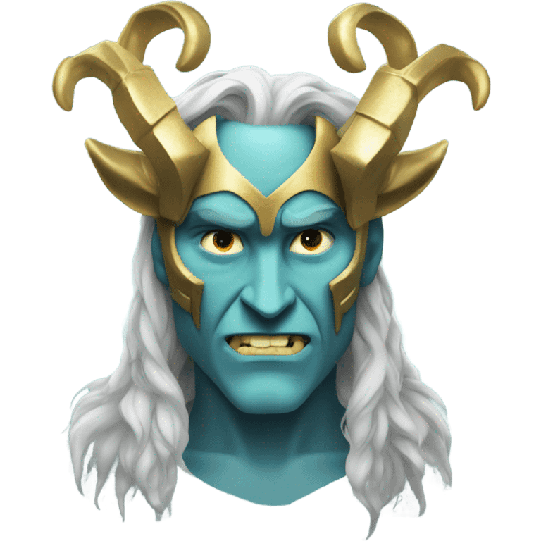 Loki frost giant with Gold crown horns emoji