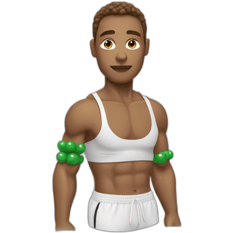 athlete with sweat beads emoji