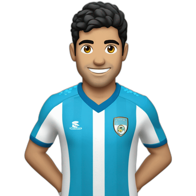 Luiz alberto suarez, jogador de futebol With the Grêmio footbol porto-alegrense shirt emoji