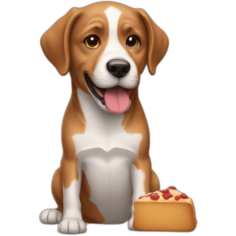 meet eating dog emoji