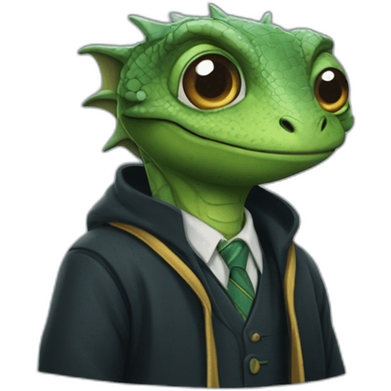 Harry Potter but he’s actually a lizard emoji