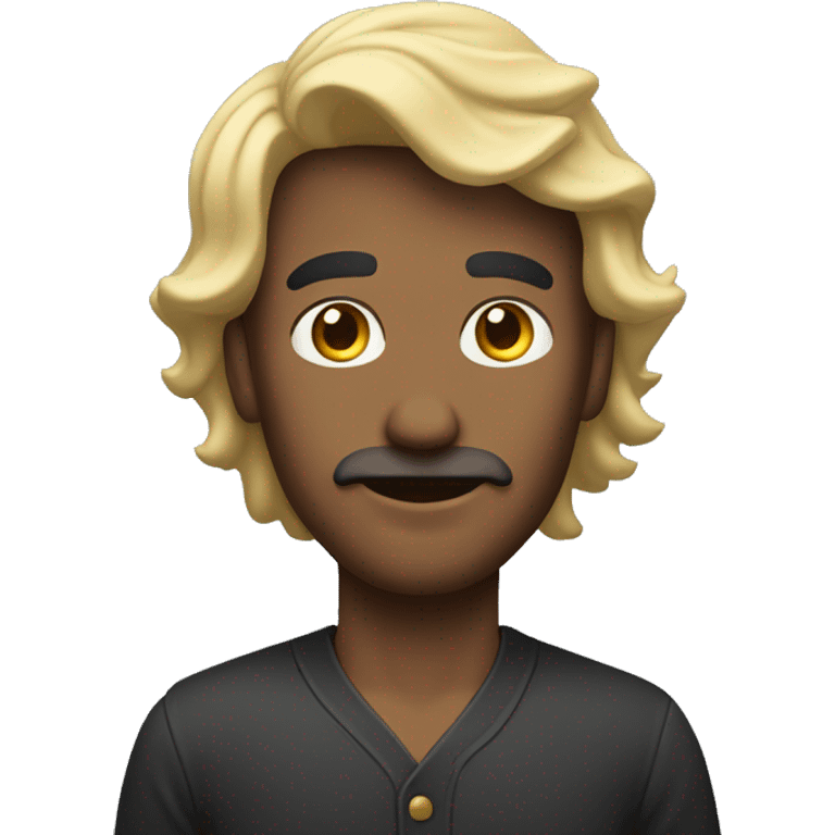 hombre con pelo ondulao emoji