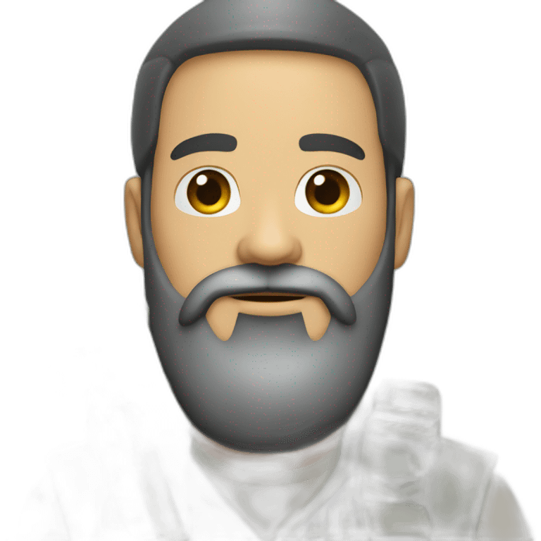 Guy, black beard with fishing emoji