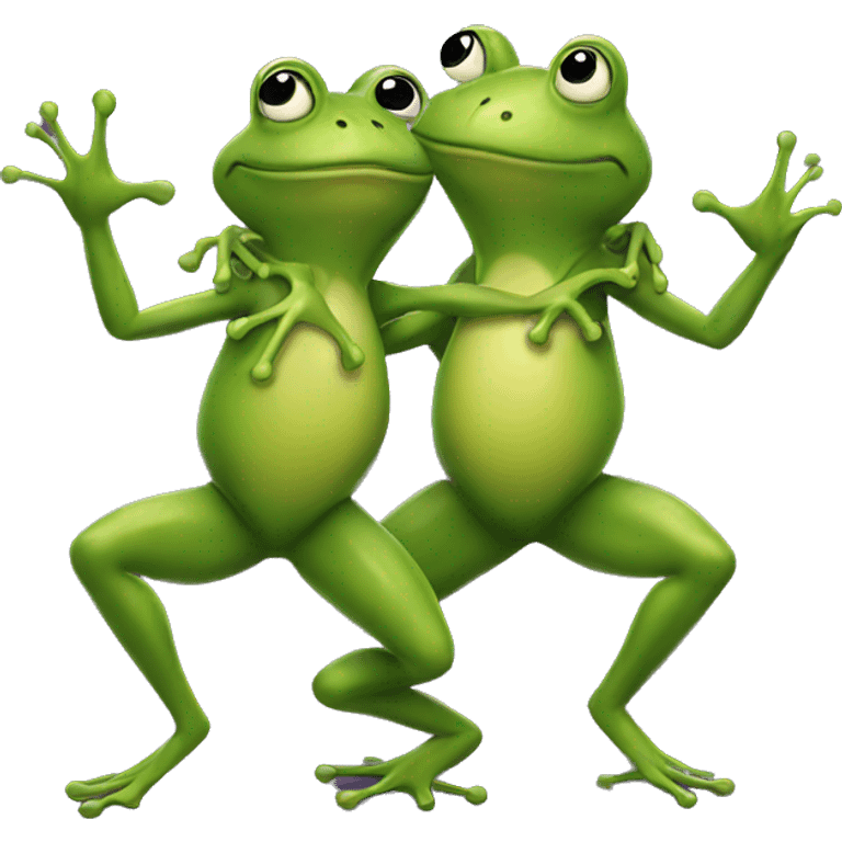 Two frogs doing the tango  emoji