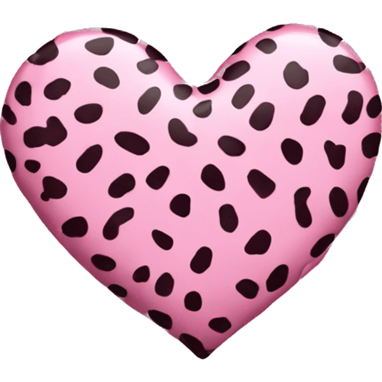 Pink cheetah print heart emoji