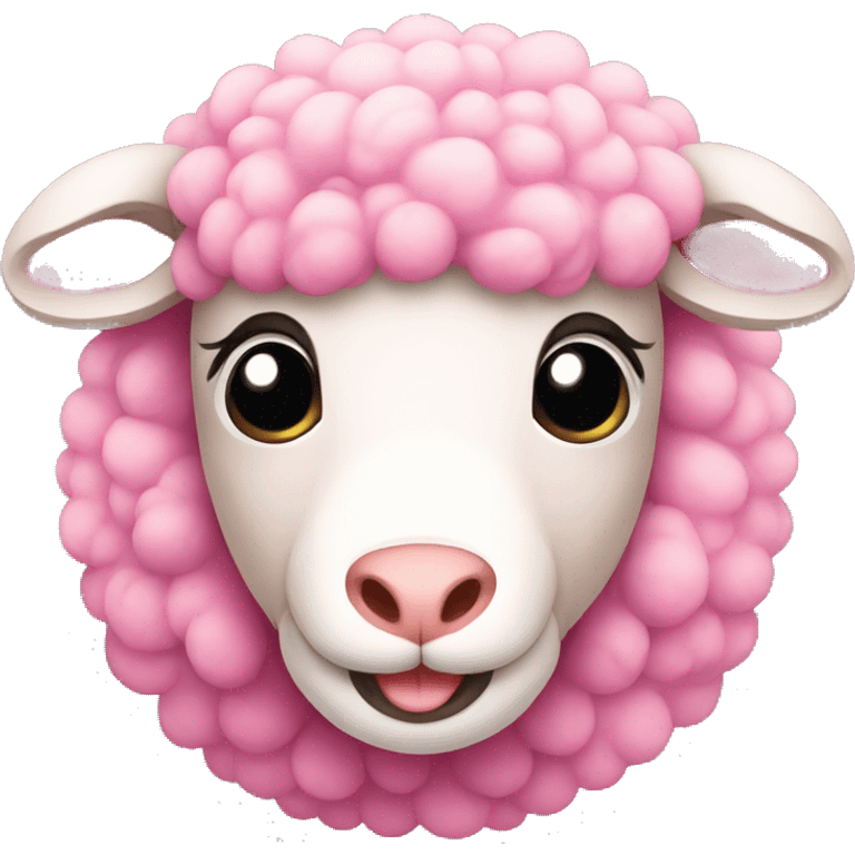 Cute Pink sheep emoji