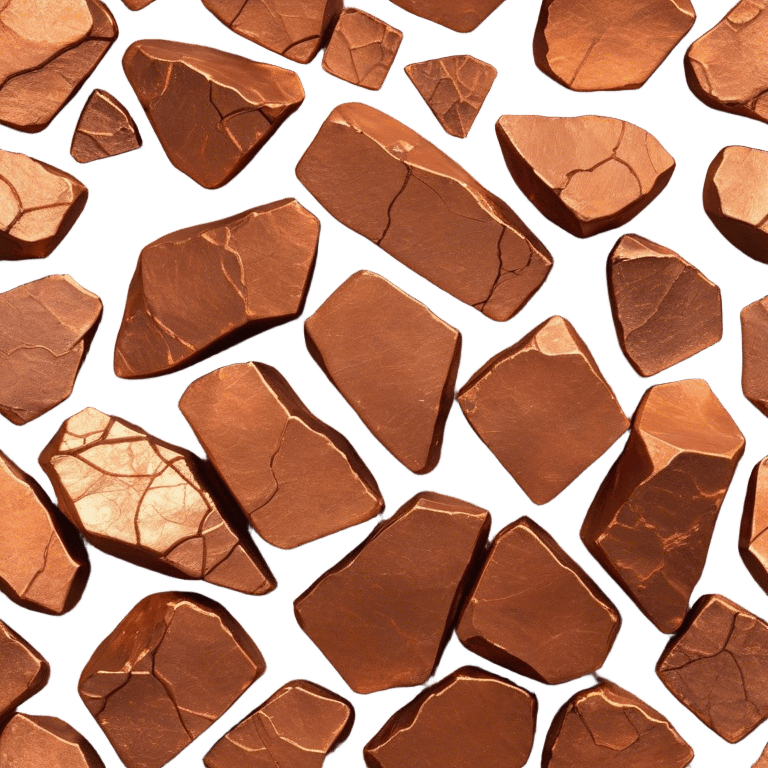 Cinematic Realistic Copper Ore, Warm and earthy, with rich, reddish-brown hues and intricate swirls of natural patterns across the rough, raw surface. The metal catches light with a gentle, glowing shimmer, exuding a rustic, organic charm. Soft glowing outline, capturing the essence of earthy elegance and natural beauty in raw copper ore. emoji