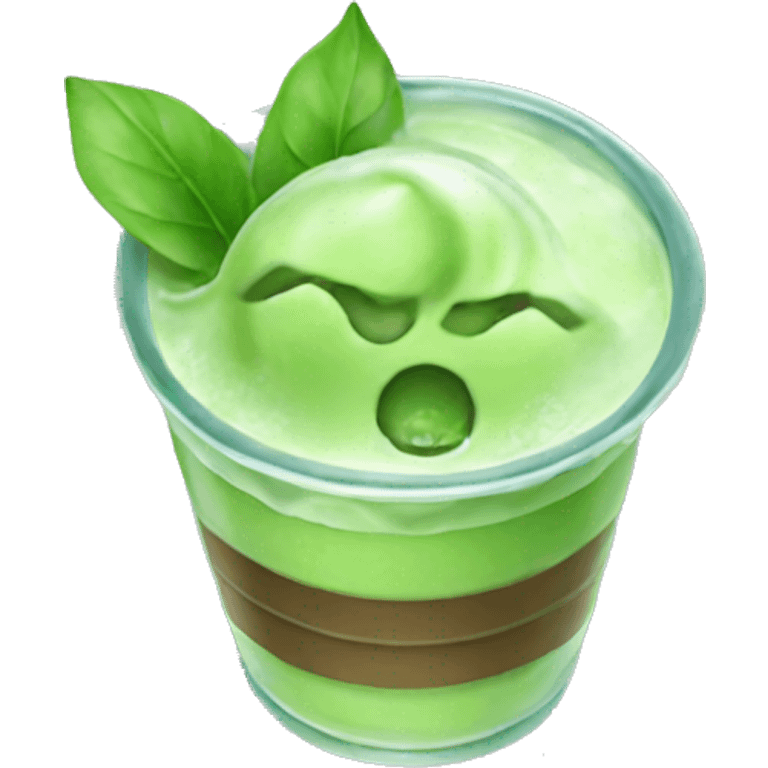 Iced matcha emoji