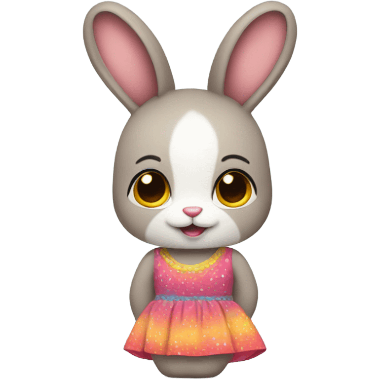 Bunny with a dress emoji